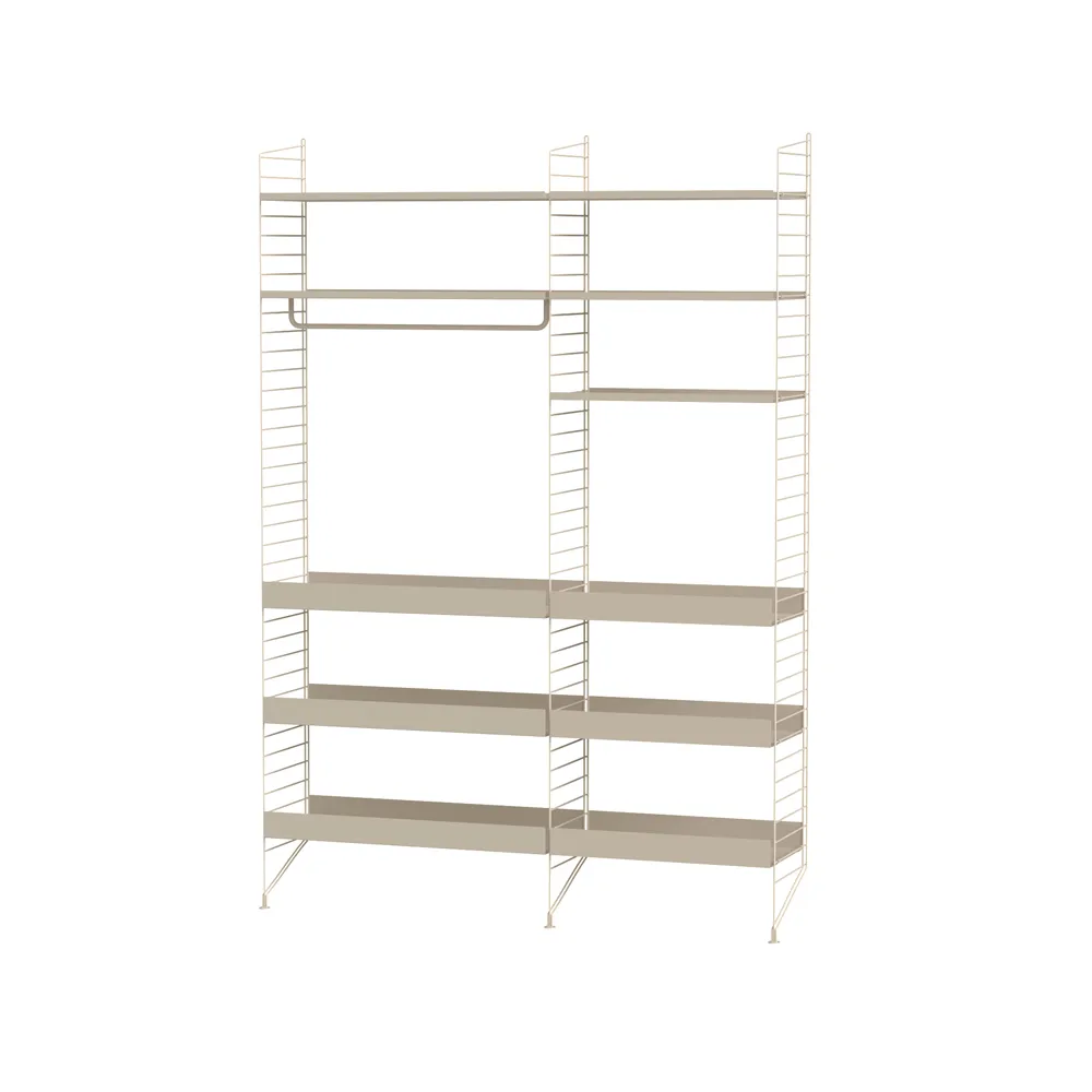 Scaffale da ufficio String beige - combinazione F,  String