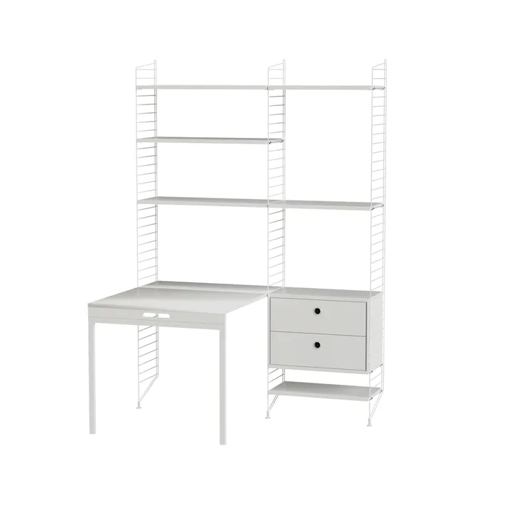 Scaffale da ufficio String bianco - combinazione E - String