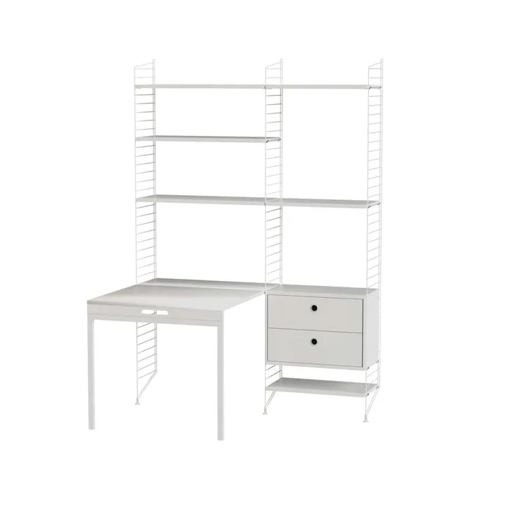 Scaffale da ufficio String bianco - combinazione E - String