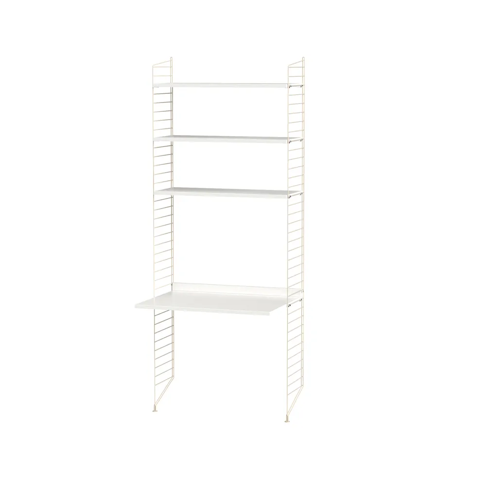Scaffale da ufficio String bianco e beige - combinazione A,  String