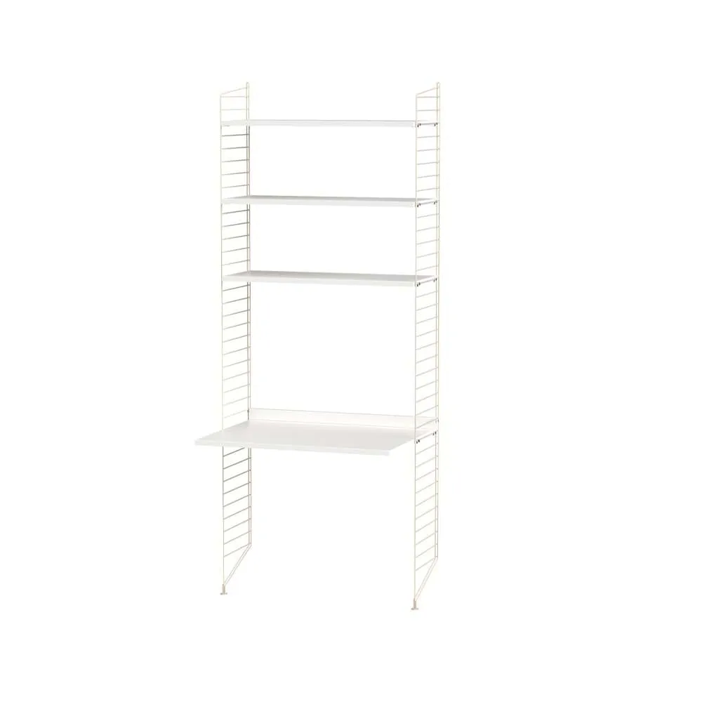 Scaffale da ufficio String bianco e beige - combinazione A String