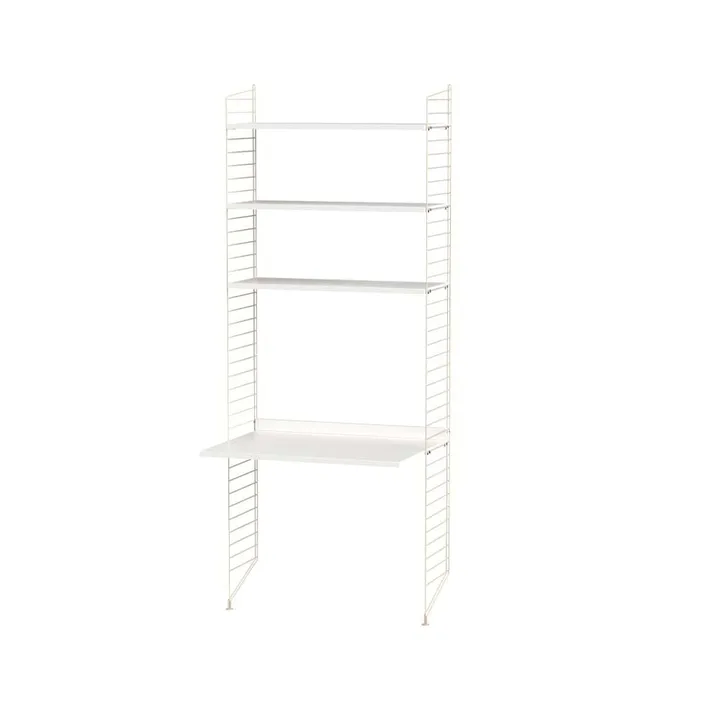 Scaffale da ufficio String bianco e beige - combinazione A - String