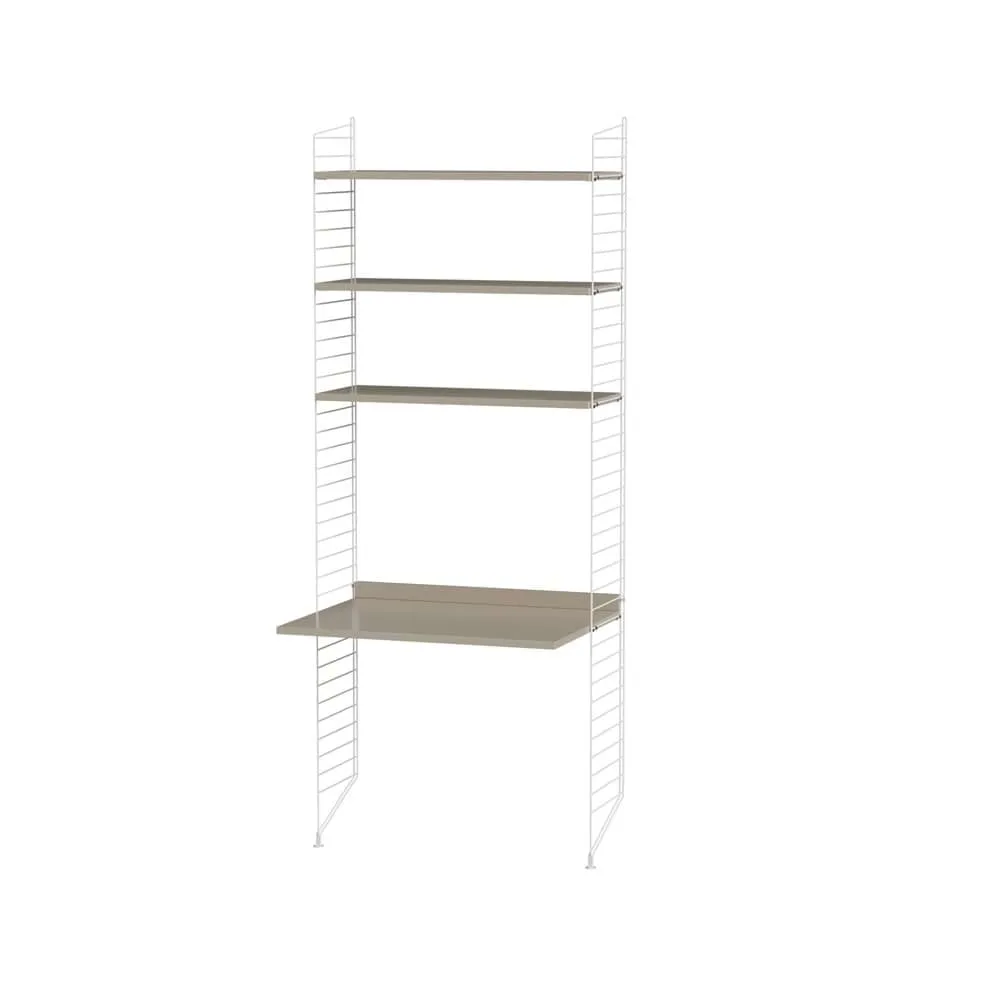 Scaffale da ufficio String bianco e beige - combinazione A String