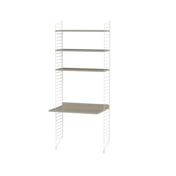 Scaffale da ufficio String bianco e beige - combinazione A - String