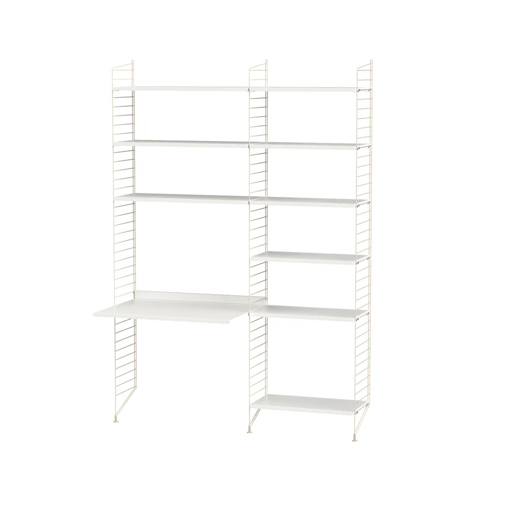 Scaffale da ufficio String bianco e beige - combinazione B,  String
