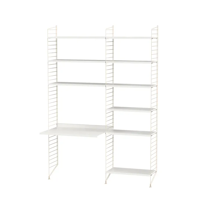 Scaffale da ufficio String bianco e beige - combinazione B - String