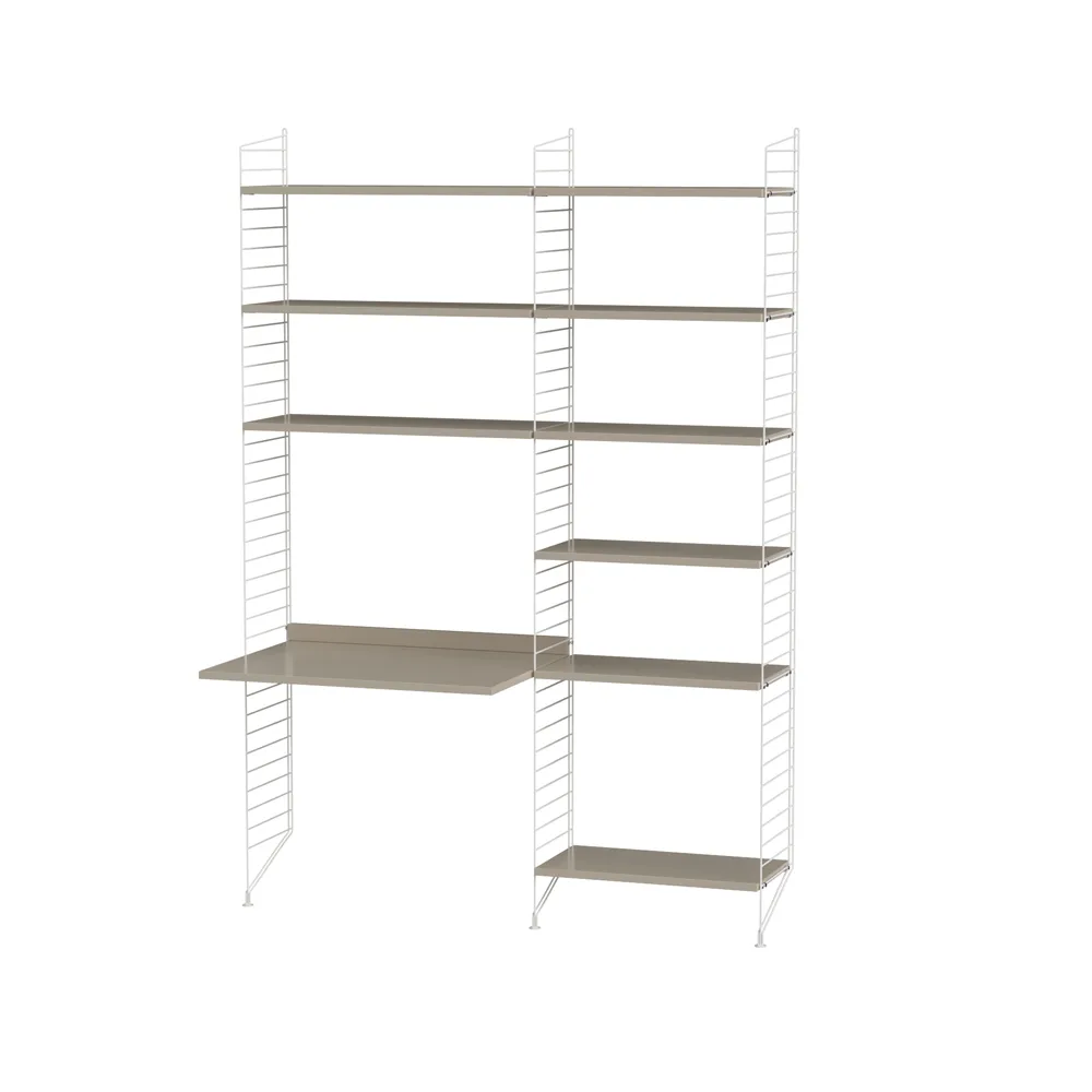 Scaffale da ufficio String bianco e beige - combinazione B,  String