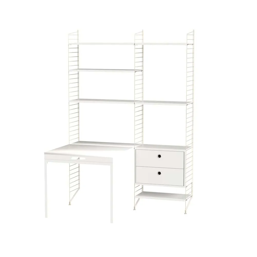 Scaffale da ufficio String bianco e beige - combinazione E String