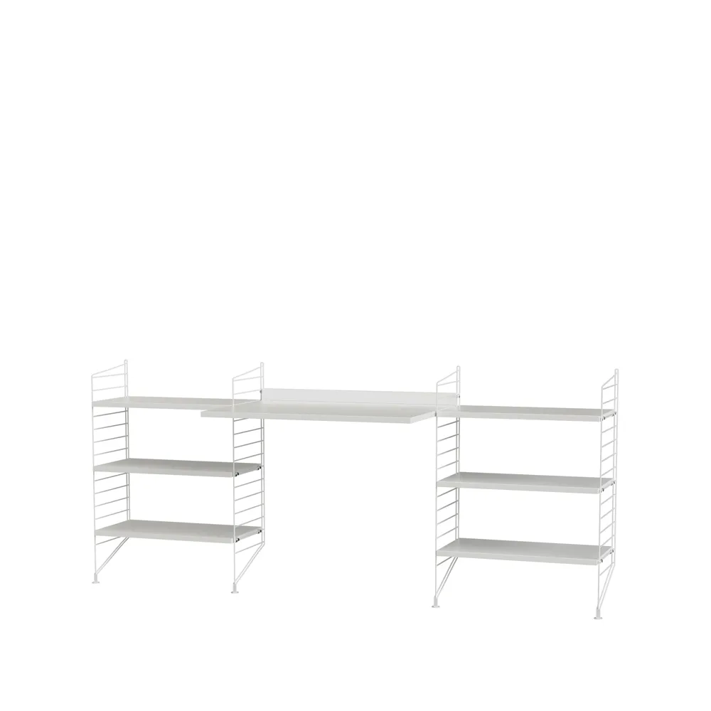 Scaffale da ufficio String combinazione D - bianco,  String