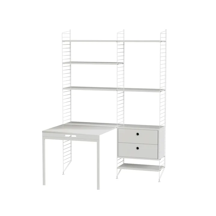 Scaffale da ufficio String combinazione E - bianco - String