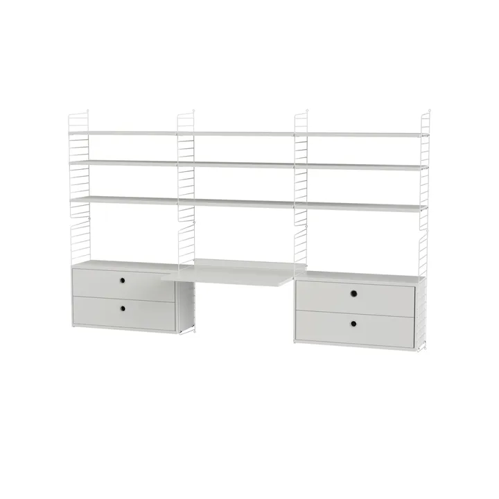 Scaffale da ufficio String combinazione F - bianco - String
