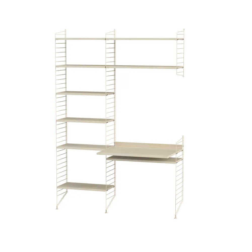 Scaffale da ufficio String frassino e beige - combinazione G,  String