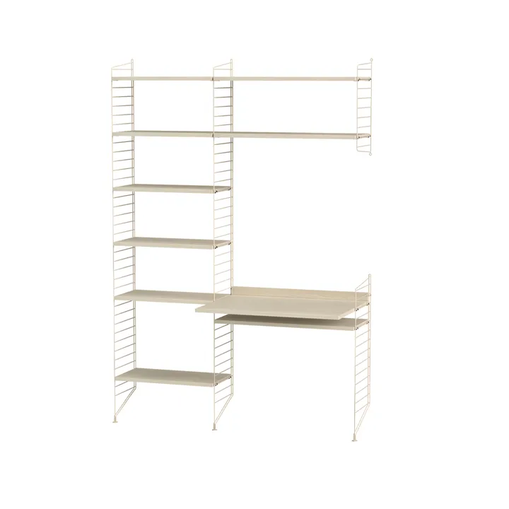 Scaffale da ufficio String frassino e beige - combinazione G - String