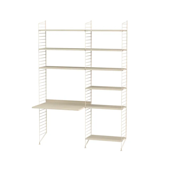 Scaffale da ufficio String frassino e bianco - combinazione B - String
