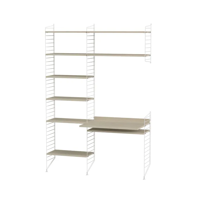 Scaffale da ufficio String frassino e bianco - combinazione G - String