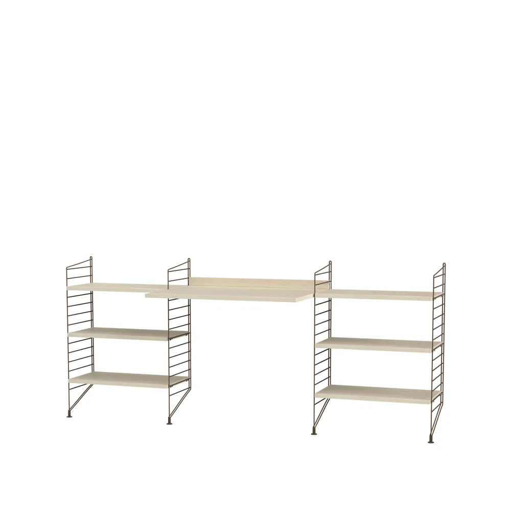 Scaffale da ufficio String frassino e marrone - combinazione D,  String