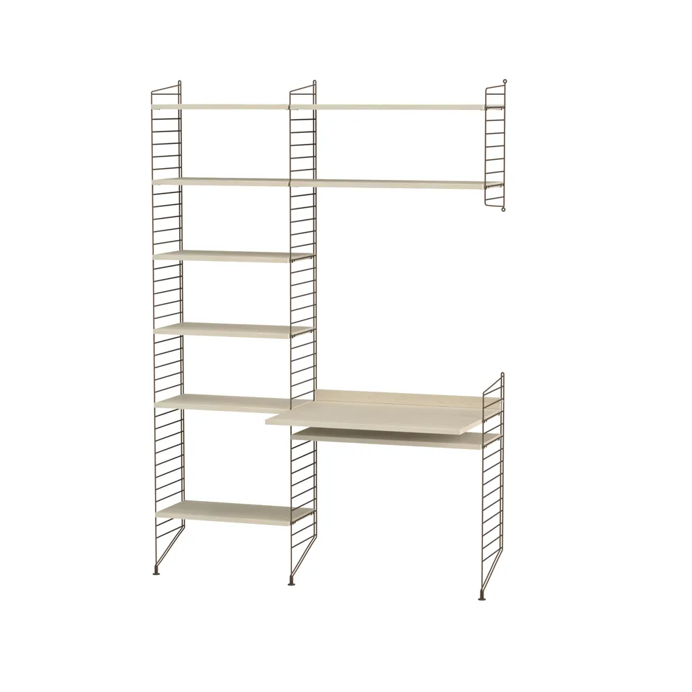 Scaffale da ufficio String frassino e marrone - combinazione G String