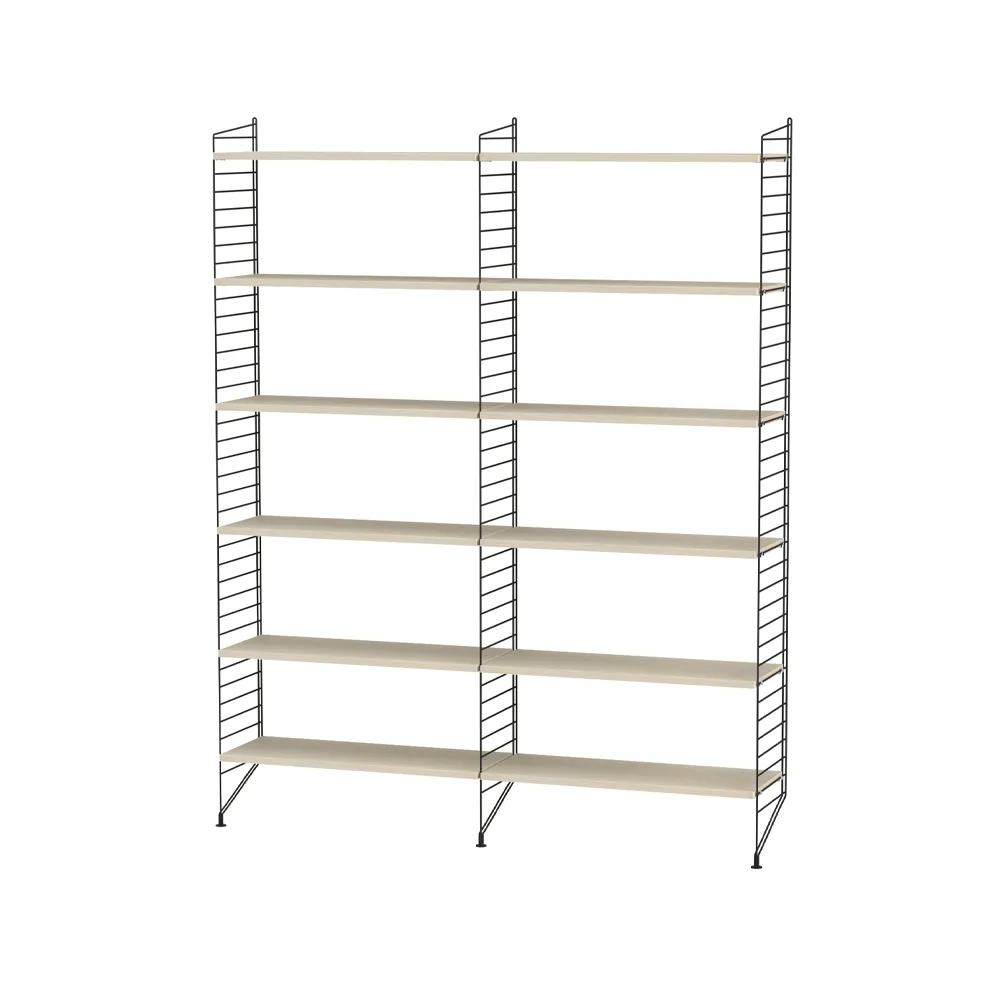 Scaffale da ufficio String frassino e nero - combinazione A String