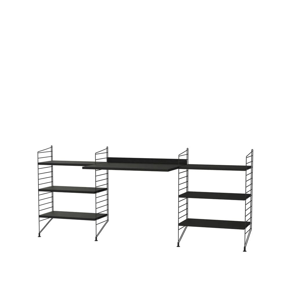 Scaffale da ufficio String nero - combinazione D,  String