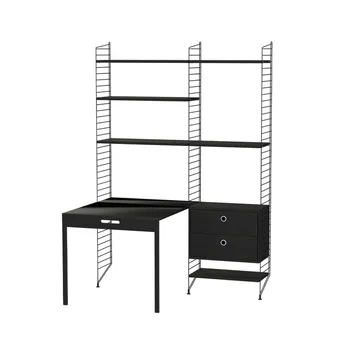 Scaffale da ufficio String nero - combinazione E - String