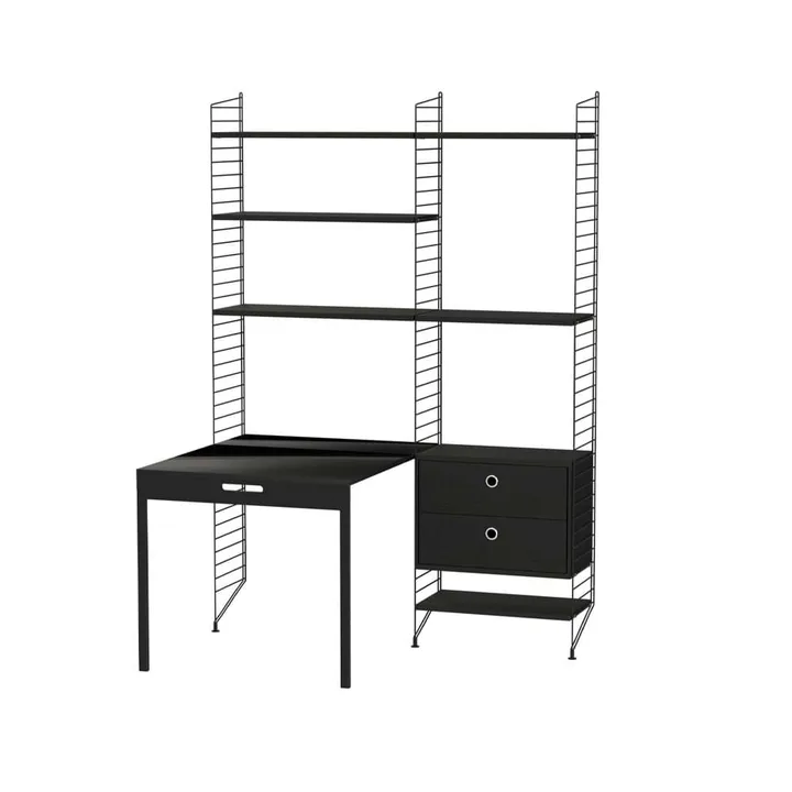 Scaffale da ufficio String nero - combinazione E - String