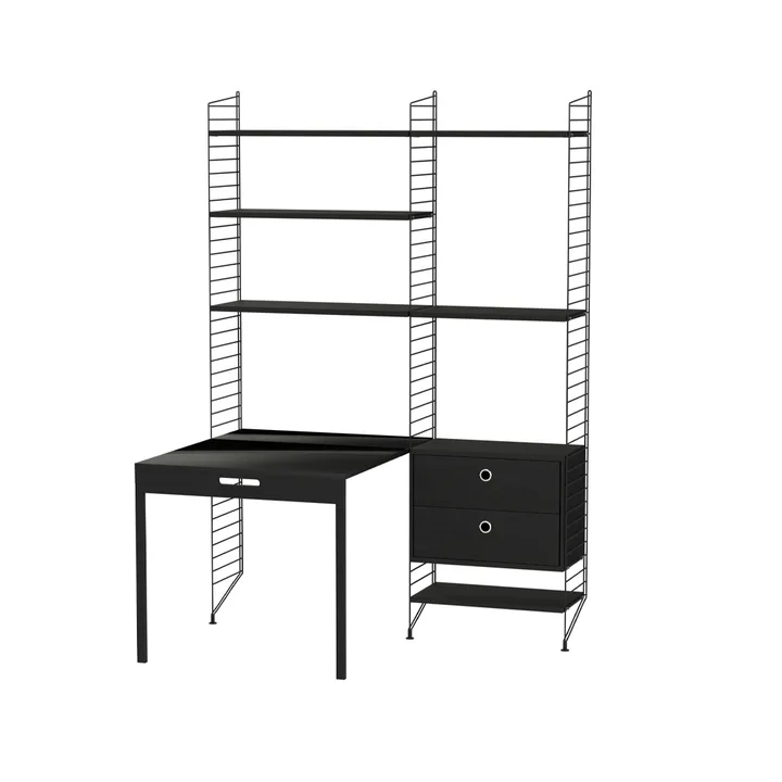 Scaffale da ufficio String nero - combinazione E - String