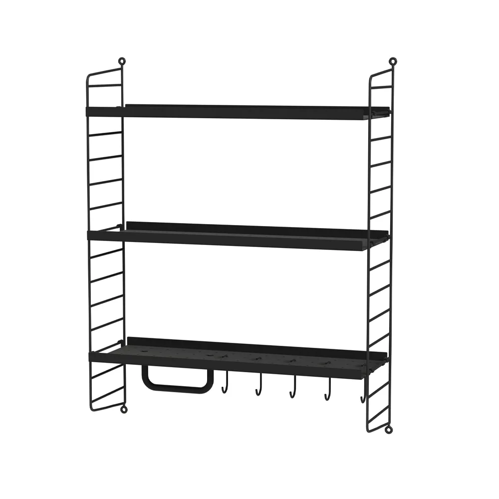 Scaffale da ufficio String nero - combinazione G,  String
