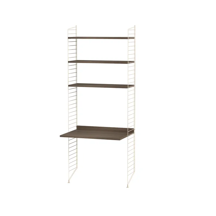 Scaffale da ufficio String noce e beige - combinazione A - String