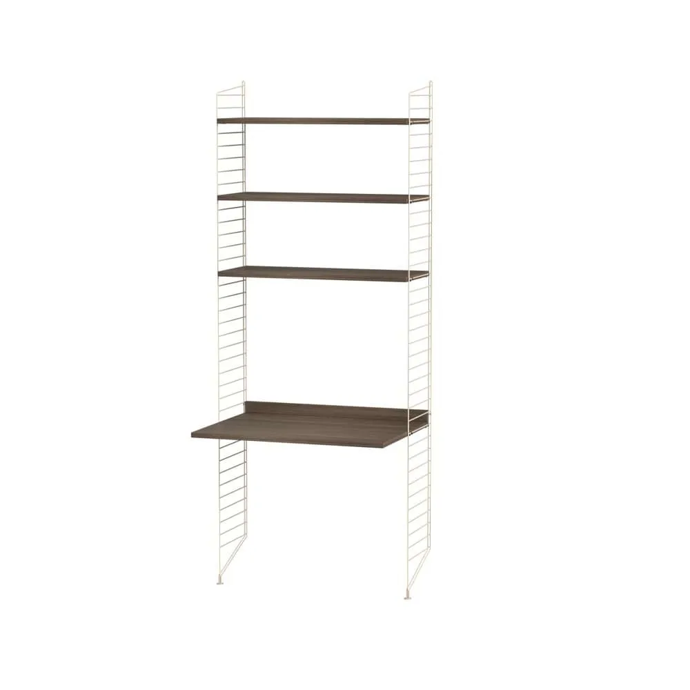 Scaffale da ufficio String noce e beige - combinazione A String