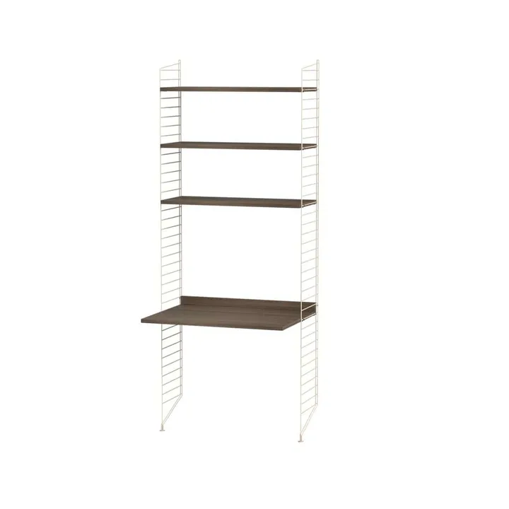 Scaffale da ufficio String noce e beige - combinazione A - String
