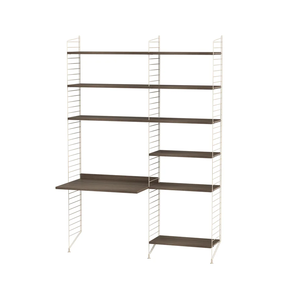 Scaffale da ufficio String noce e beige - combinazione B,  String