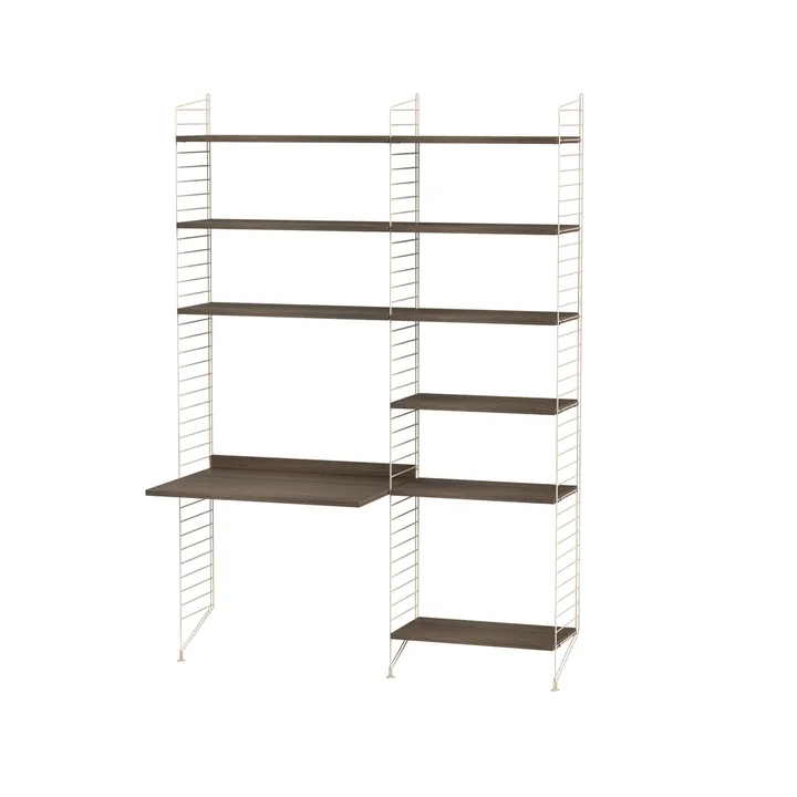Scaffale da ufficio String noce e beige - combinazione B - String