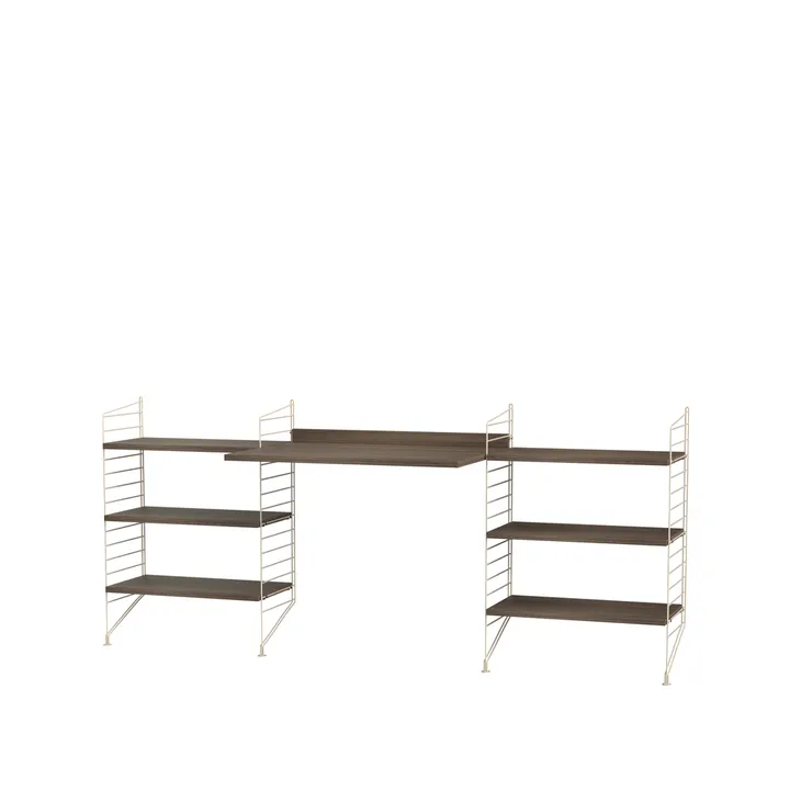 Scaffale da ufficio String noce e beige - combinazione D - String
