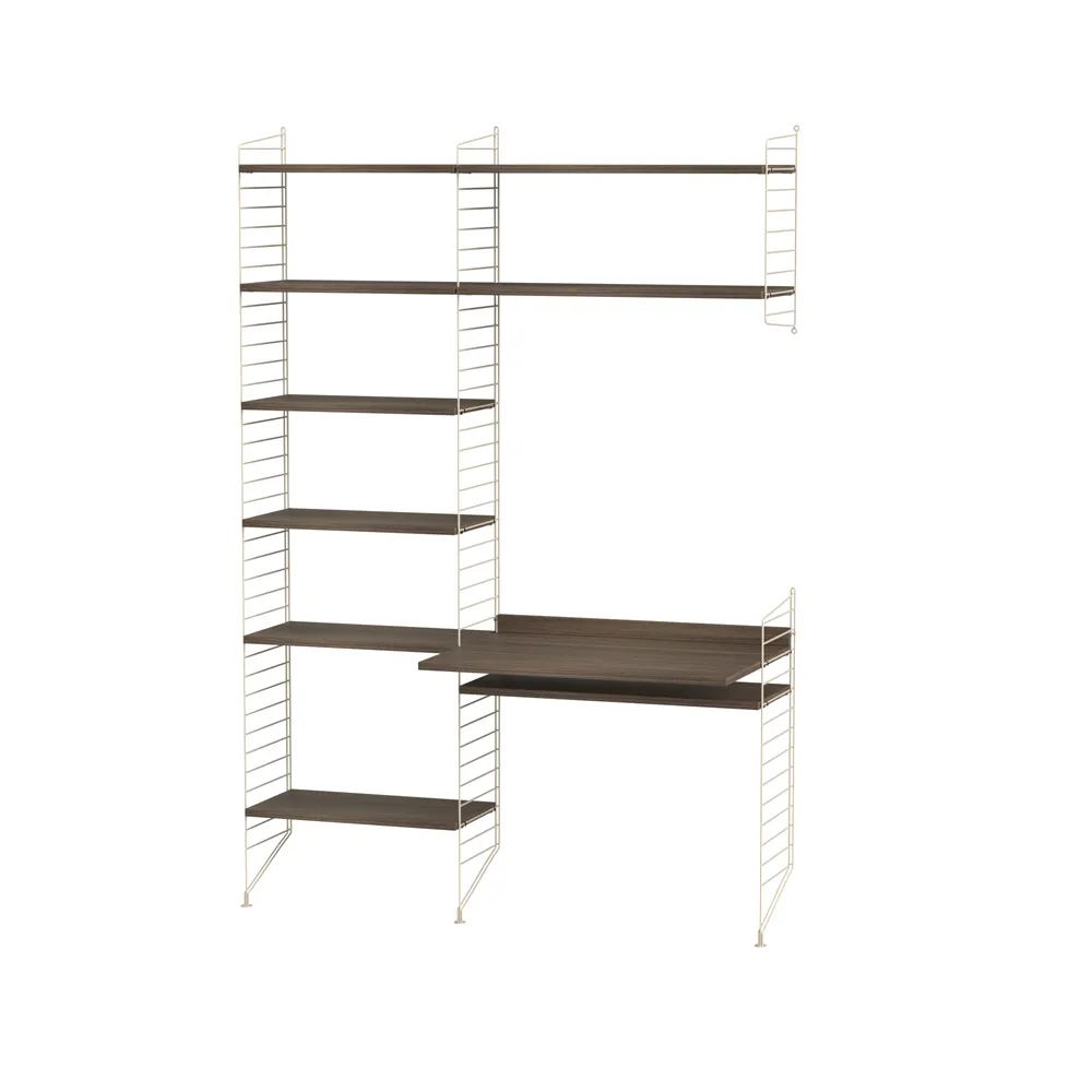 Scaffale da ufficio String noce e beige - combinazione G,  String