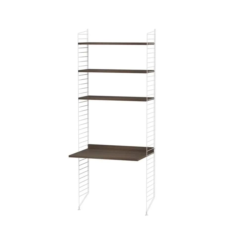 Scaffale da ufficio String noce e bianco - combinazione A String