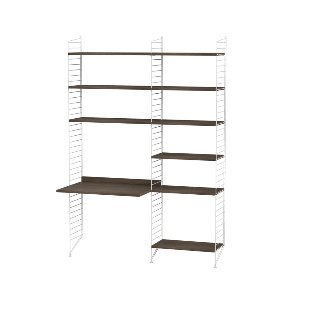 Scaffale da ufficio String noce e bianco - combinazione B String