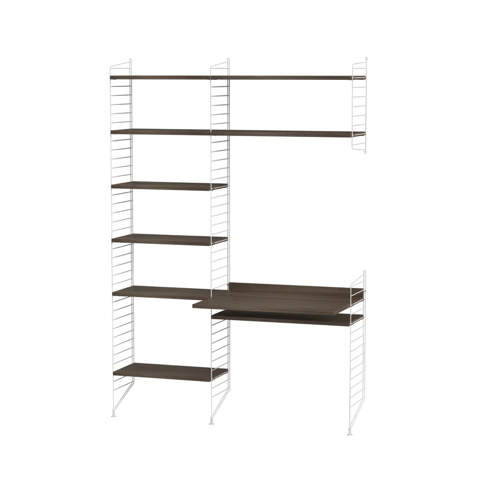 Scaffale da ufficio String noce e bianco - combinazione G,  String