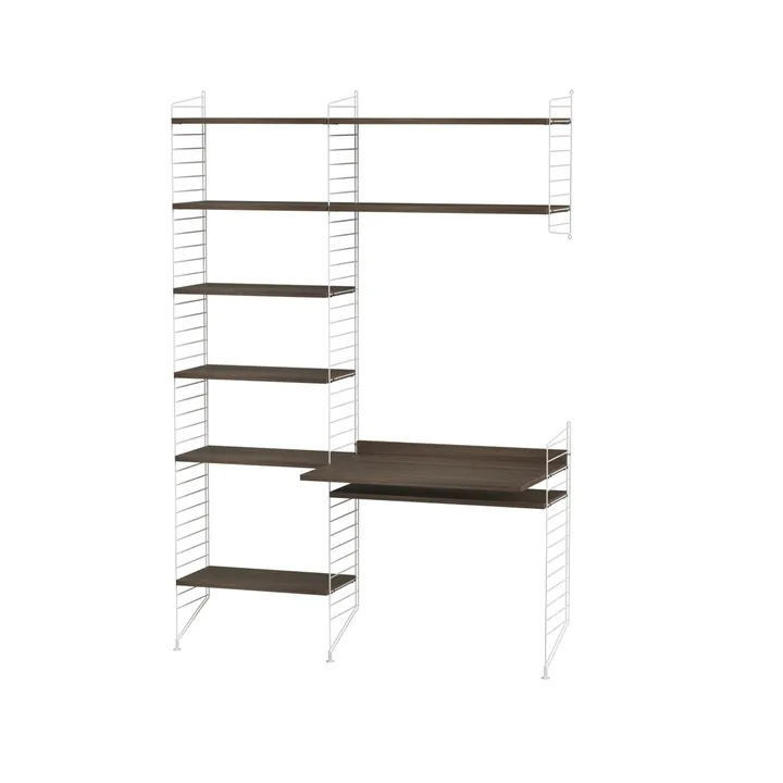 Scaffale da ufficio String noce e bianco - combinazione G - String