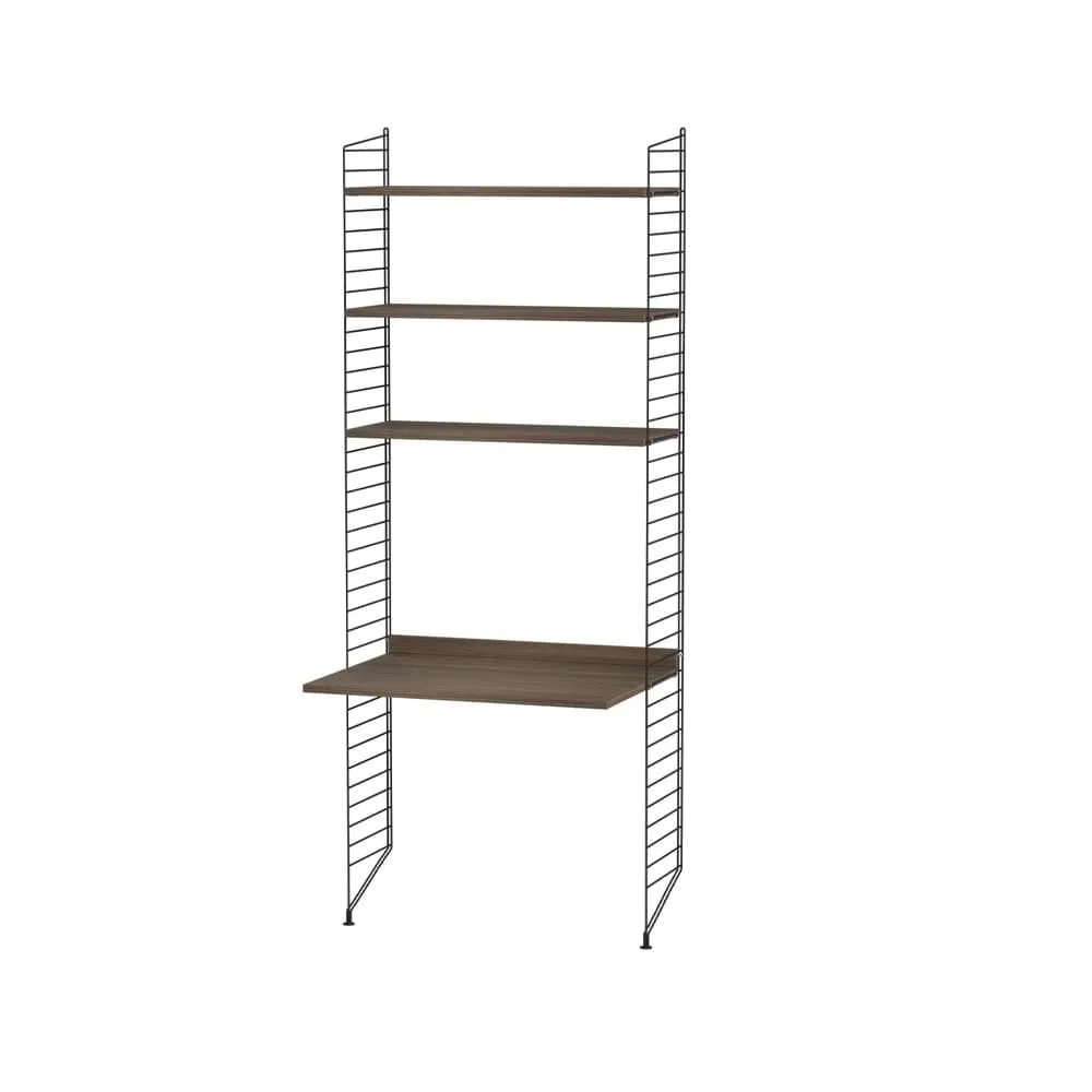 Scaffale da ufficio String noce e nero - combinazione A String