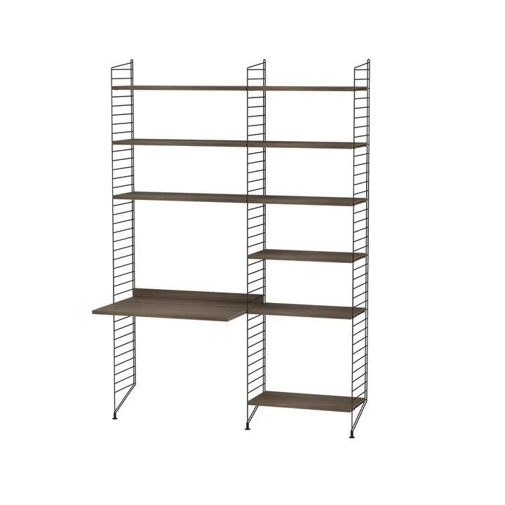 Scaffale da ufficio String noce e nero - combinazione B - String