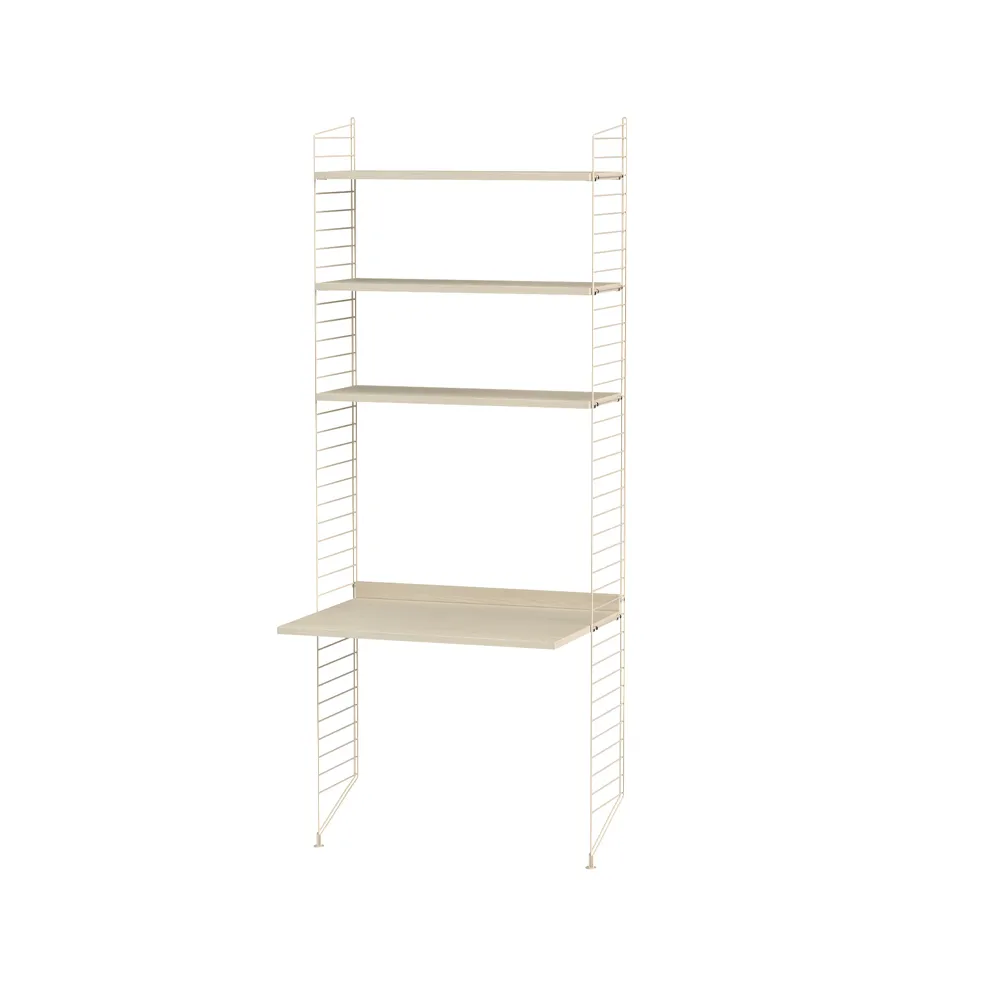 Scaffale da ufficio String rovere e beige - combinazione A,  String