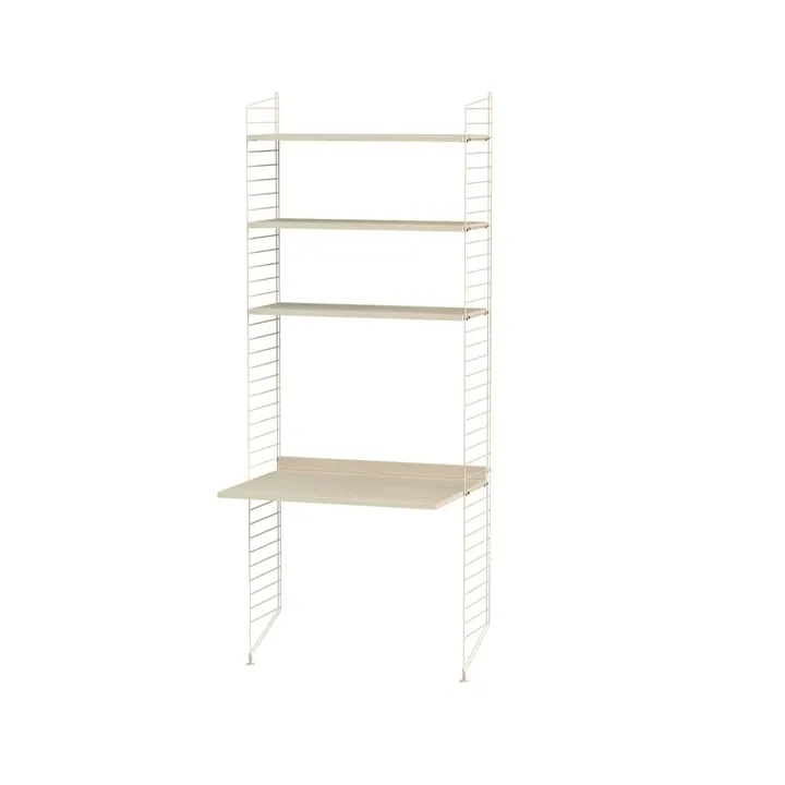 Scaffale da ufficio String rovere e beige - combinazione A - String