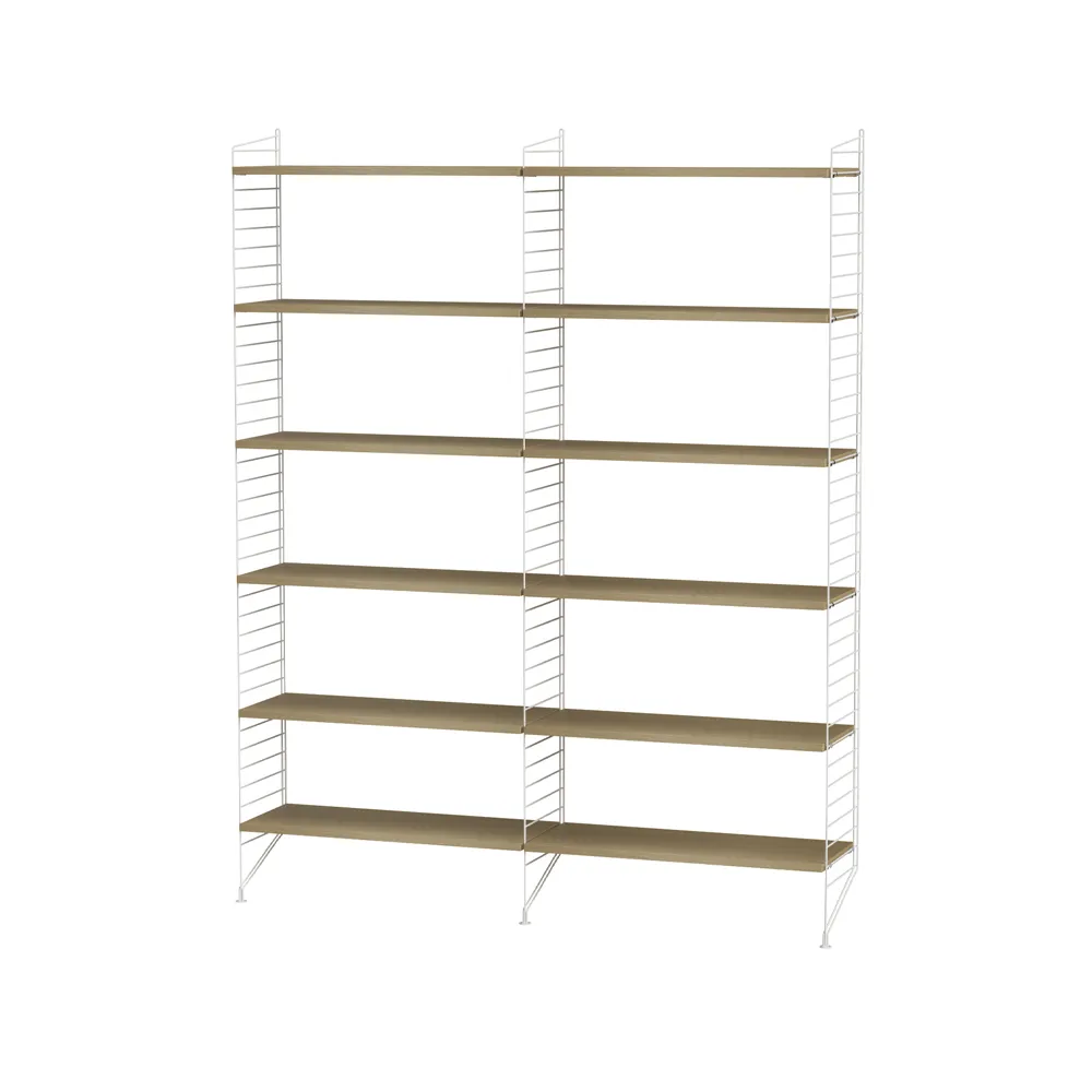 Scaffale da ufficio String rovere e bianco - combinazione A,  String