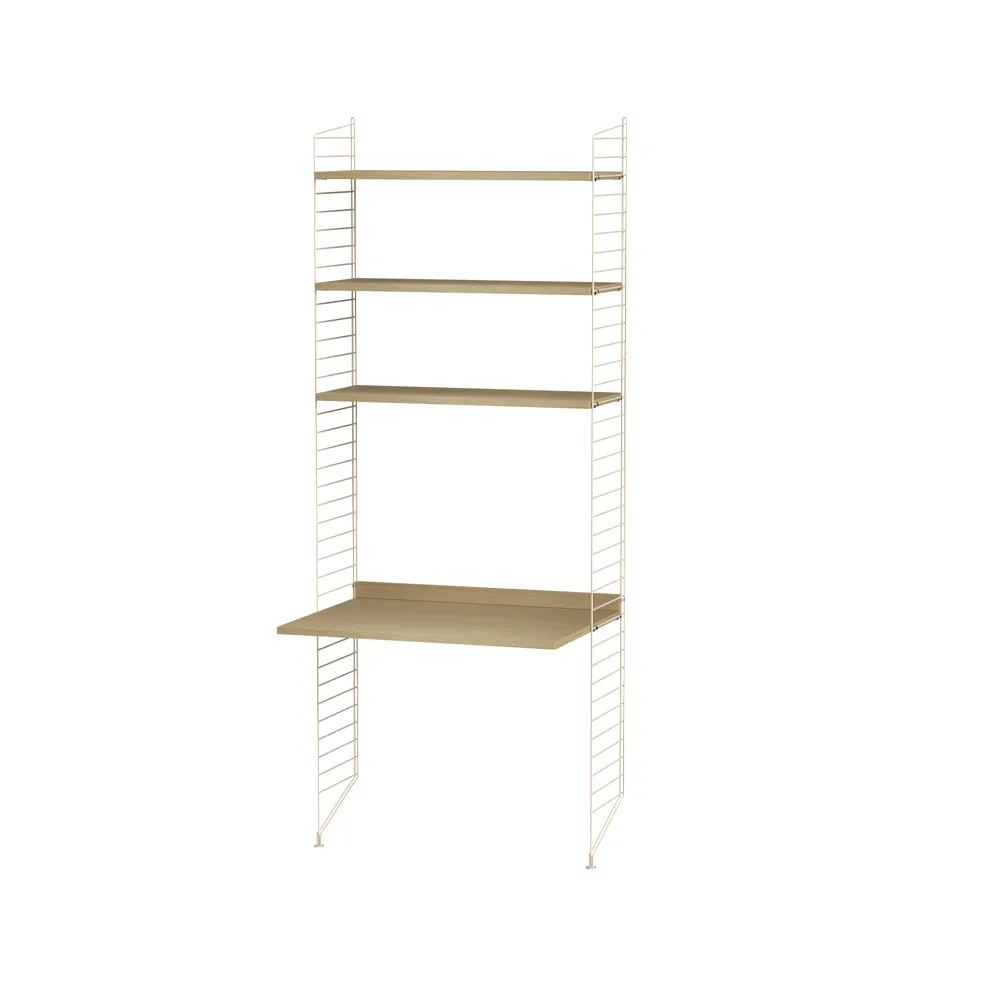 Scaffale da ufficio String rovere e bianco - combinazione A,  String