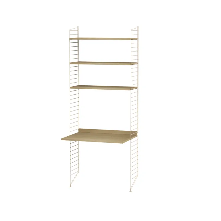 Scaffale da ufficio String rovere e bianco - combinazione A - String