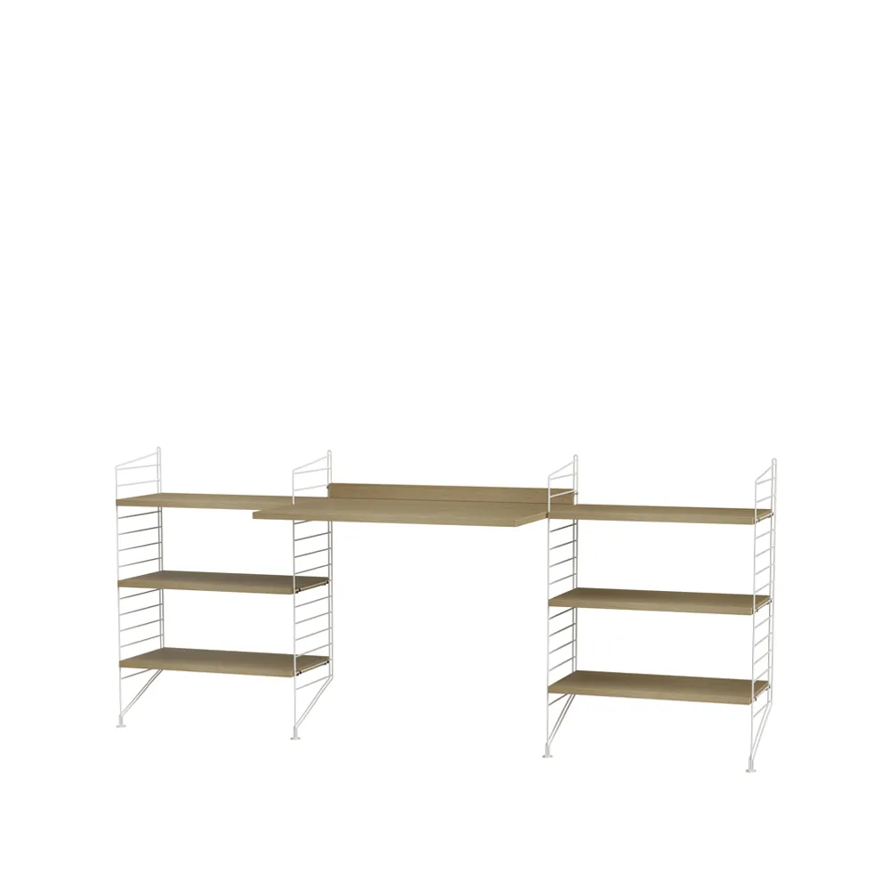Scaffale da ufficio String rovere e bianco - combinazione D,  String