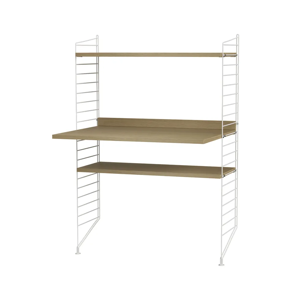 Scaffale da ufficio String rovere e bianco - combinazione H,  String