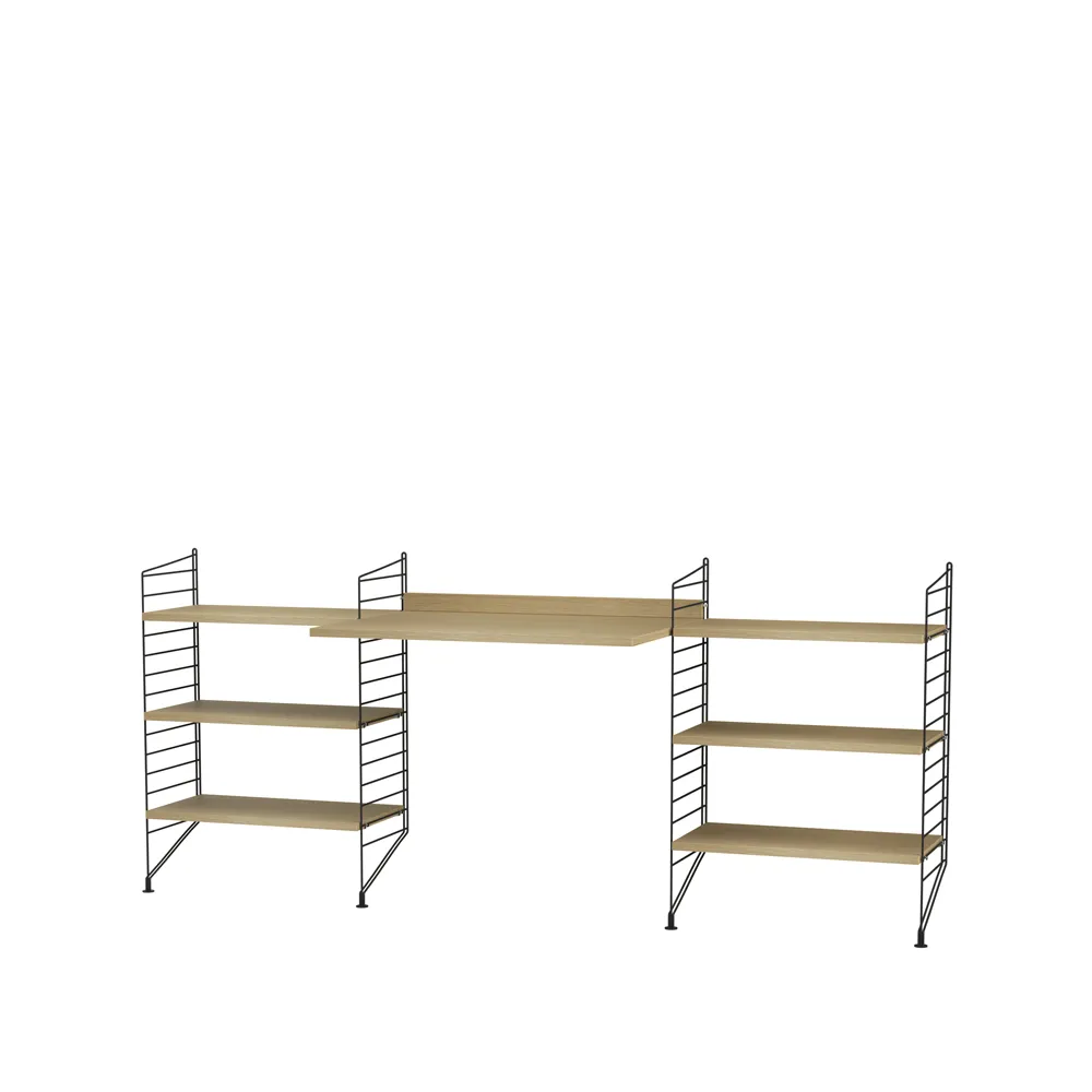 Scaffale da ufficio String rovere e nero - combinazione D,  String