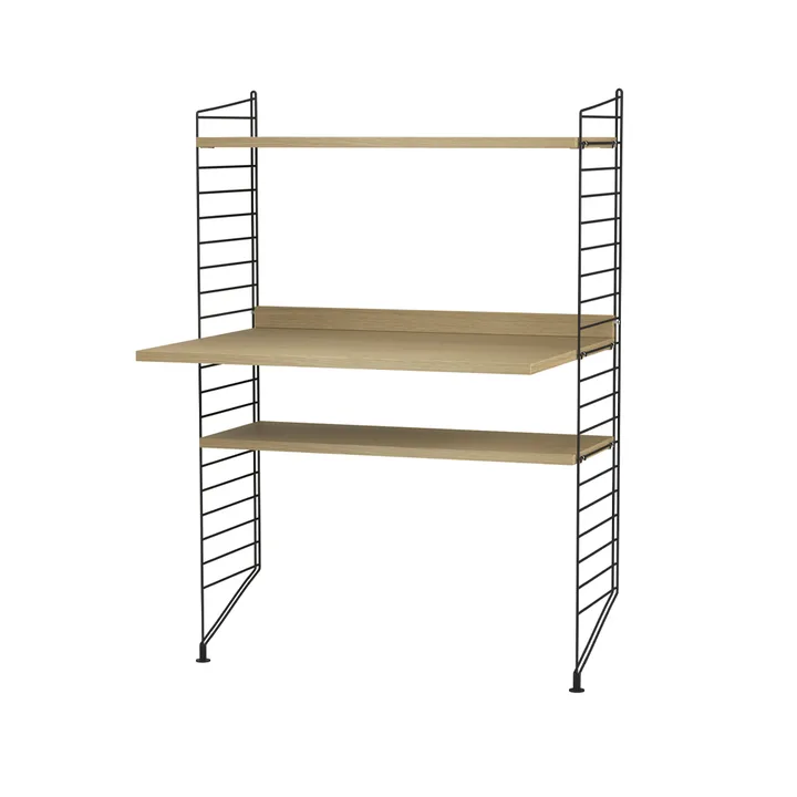 Scaffale da ufficio String rovere e nero - combinazione H - String