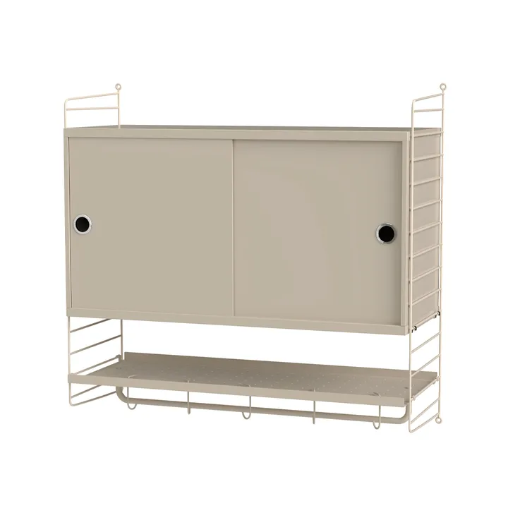 Scaffale per camera da letto String beige - combinazione F - String